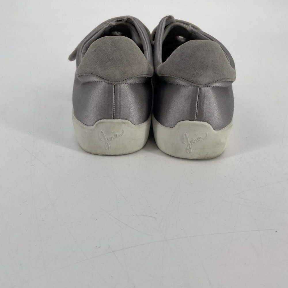 Joie Diata Satin silver platform Velcro sneakers 37.5 - Picture 10 of 16